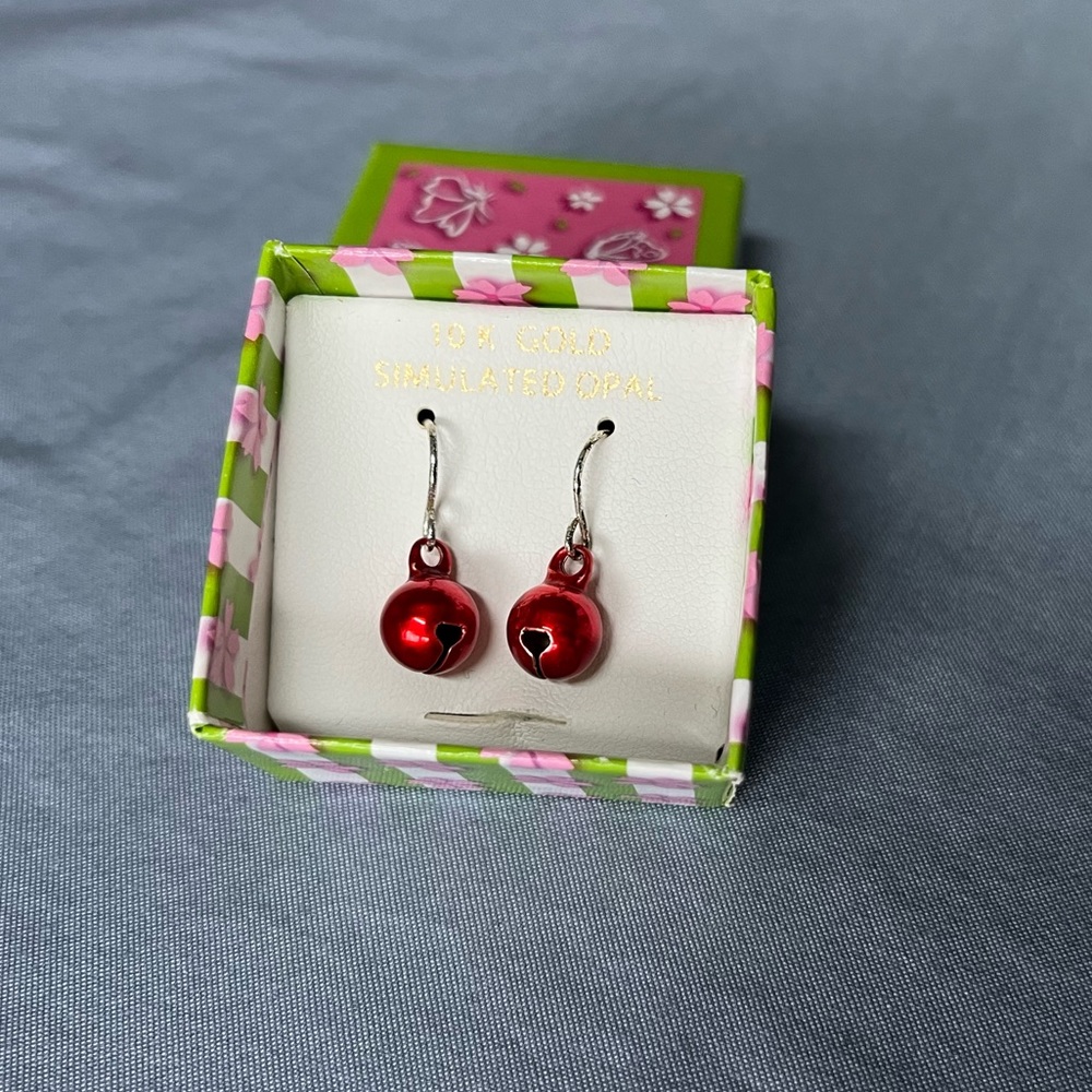 Christmas Red Bell Earrings